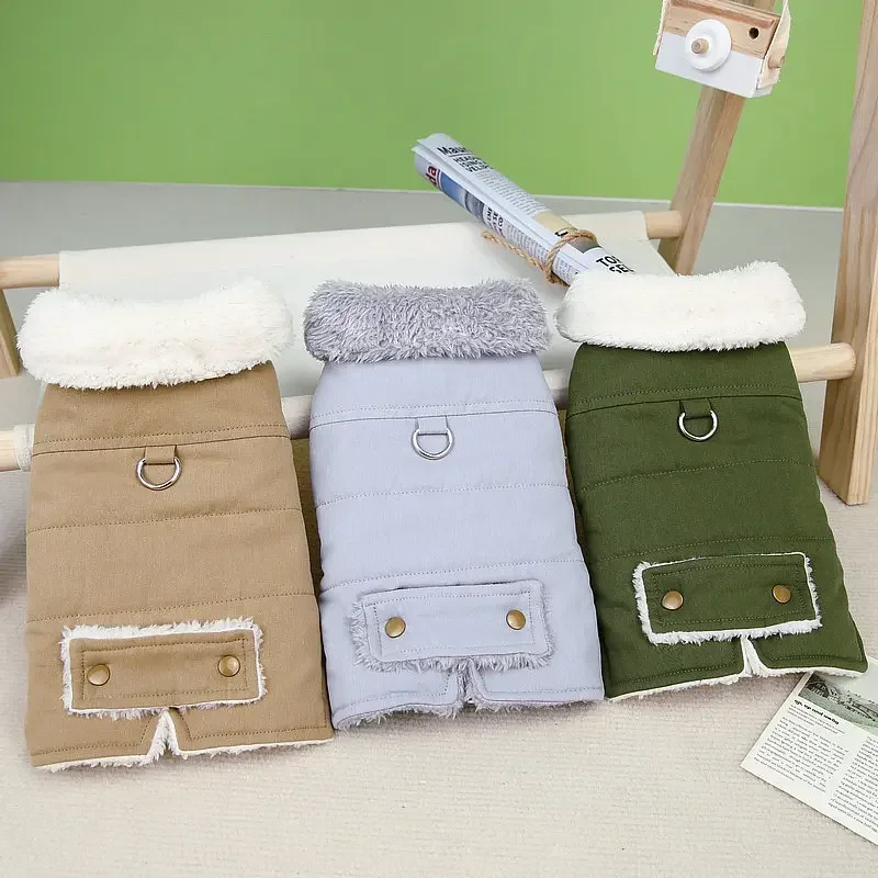 Layer Wintpet And Wear Coat Working Clothes Outside Plus Autumn Double Warm Dog Velvet Dog Cotton-padded Teddy Bichon 
Layer Wintpet And Wear Coat Working Clothes Outside Plus Autumn Double Warm Dog Velvet Dog Cotton-padded Teddy Bichon