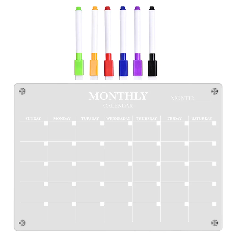 Magnetic Whiteboard Kitchen Plate Fridge Dry Erase Calendar Practical Acrylic Blank Board Schedule Transparent With Pen
Magnetic Whiteboard Kitchen Plate Fridge Dry Erase Calendar Practical Acrylic Blank Board Schedule Transparent With Pen