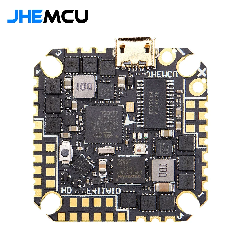 

JHEMCU GHF411AIO-HD OSD Flight Controller BLheli_S 40A 3-6S 4in1 Brushless ESC for Toothpick RC FPV Racing Drone
