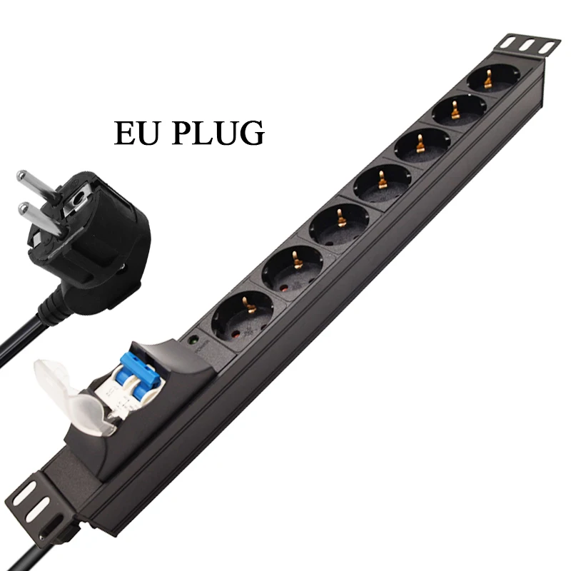 19 inch power strip holder Distribution 7AC Unit European German/French Socket Dual Air Switch PDU Network Cabinet Rack EU PLUG
19 inch power strip holder Distribution 7AC Unit European German/French Socket Dual Air Switch PDU Network Cabinet Rack EU PLUG