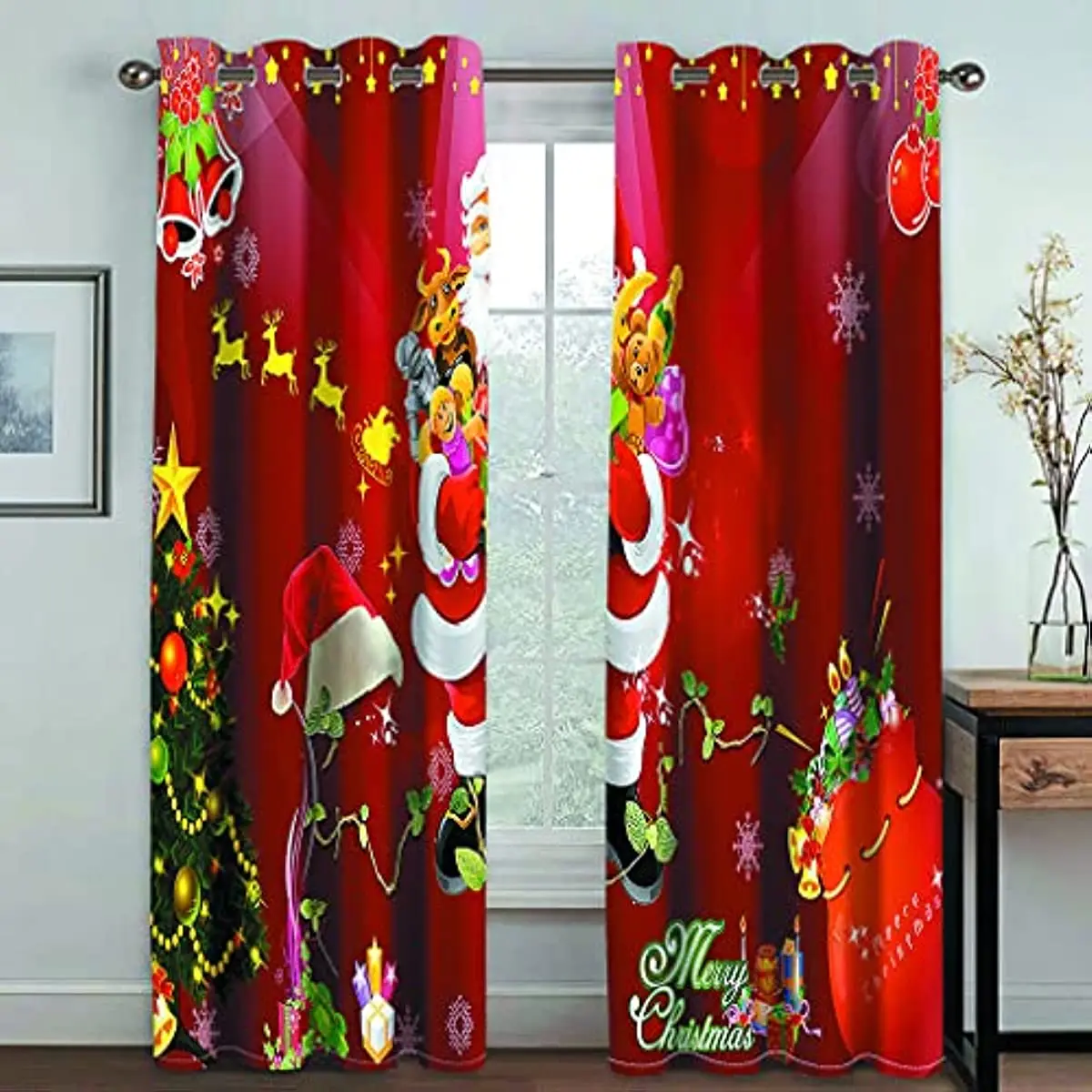 Santa Claus Christmas Decoration Christmas Blackout Curtains 3D Print Window Curtain Bedroom Living Room Decor Window Treatments
Santa Claus Christmas Decoration Christmas Blackout Curtains 3D Print Window Curtain Bedroom Living Room Decor Window Treatments