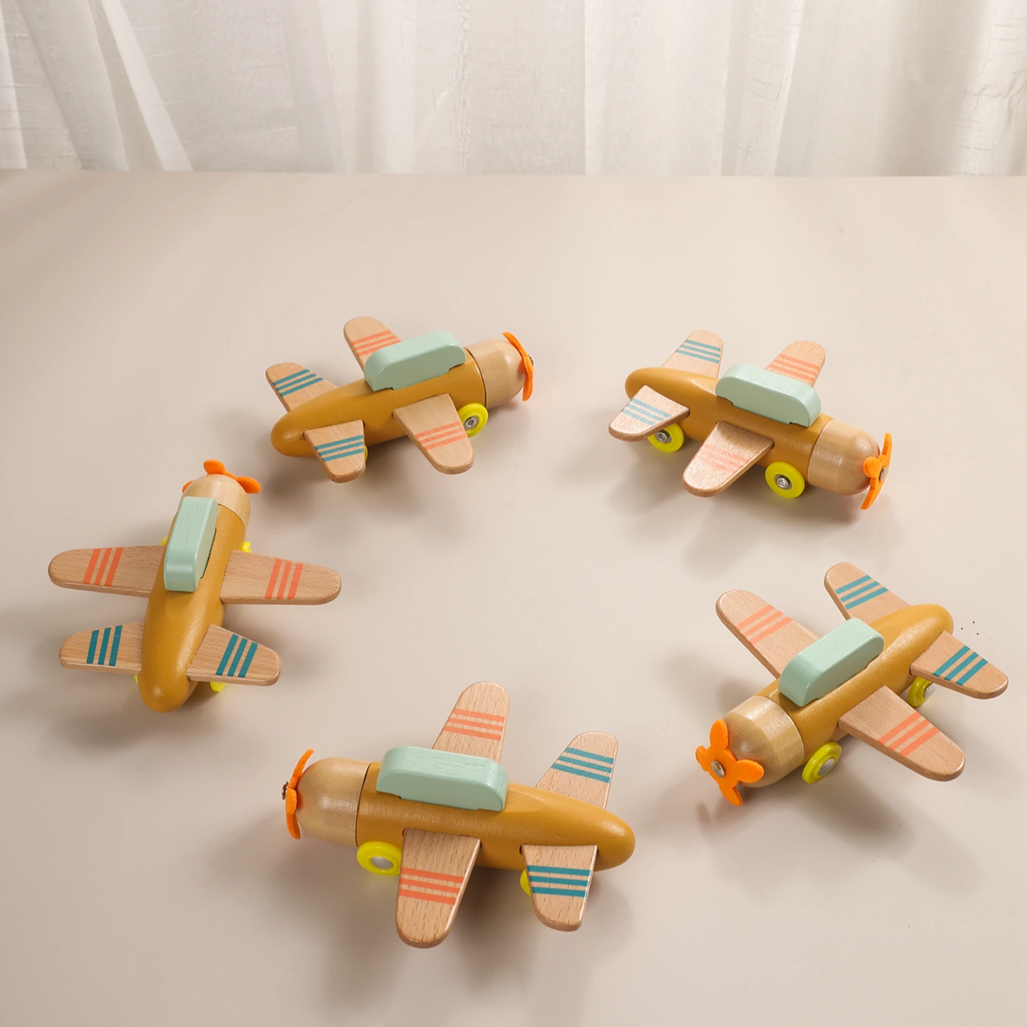 Baby Wooden Plane Toy Safe Water Paint Rich Colors Toy for Kids Well-crafted Interactive Toys for Child Airplane Simulation Game
Baby Wooden Plane Toy Safe Water Paint Rich Colors Toy for Kids Well-crafted Interactive Toys for Child Airplane Simulation Game