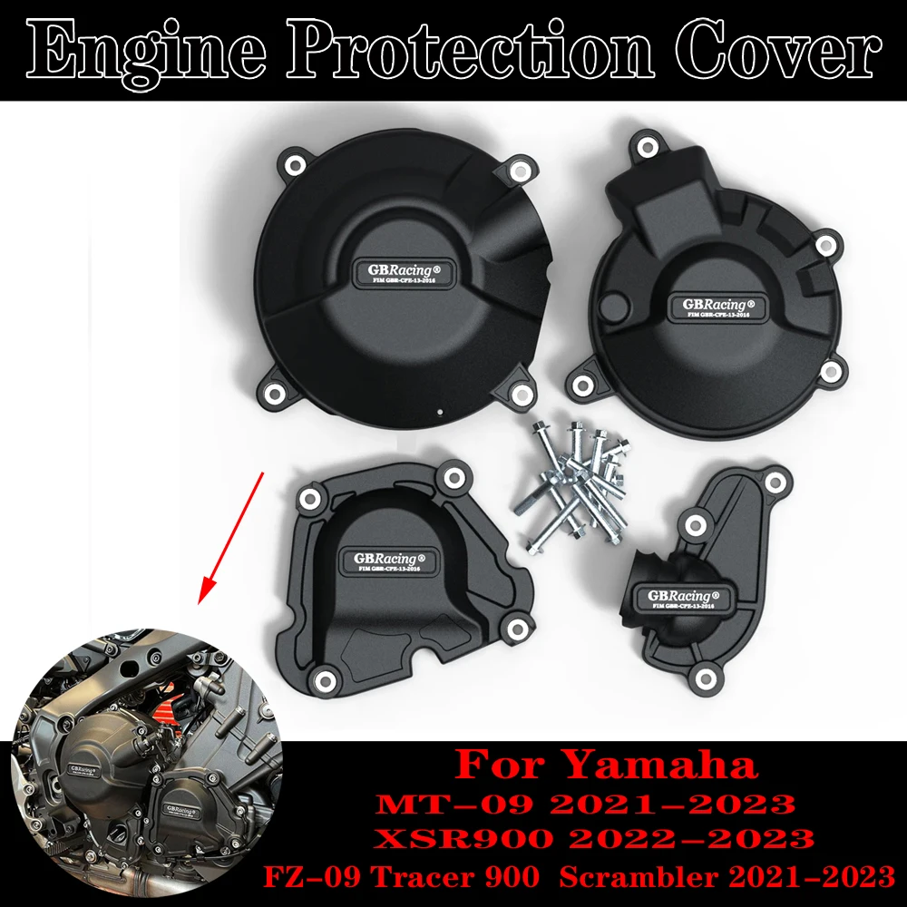 

For Yamaha MT-09 FZ-09 Tracer & Scrambler Engine Cover Set Mt09 Engine Protector Cover Fz09 Engine Guard 2021-2023