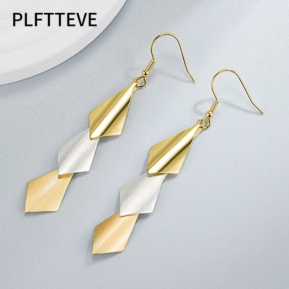Geometric Rhombus Drop Earrings For Women Gold Color Long Dangle Hanging Earring Female Fashion Ear Jewelry Brinco Birthday Gift
Geometric Rhombus Drop Earrings For Women Gold Color Long Dangle Hanging Earring Female Fashion Ear Jewelry Brinco Birthday Gift