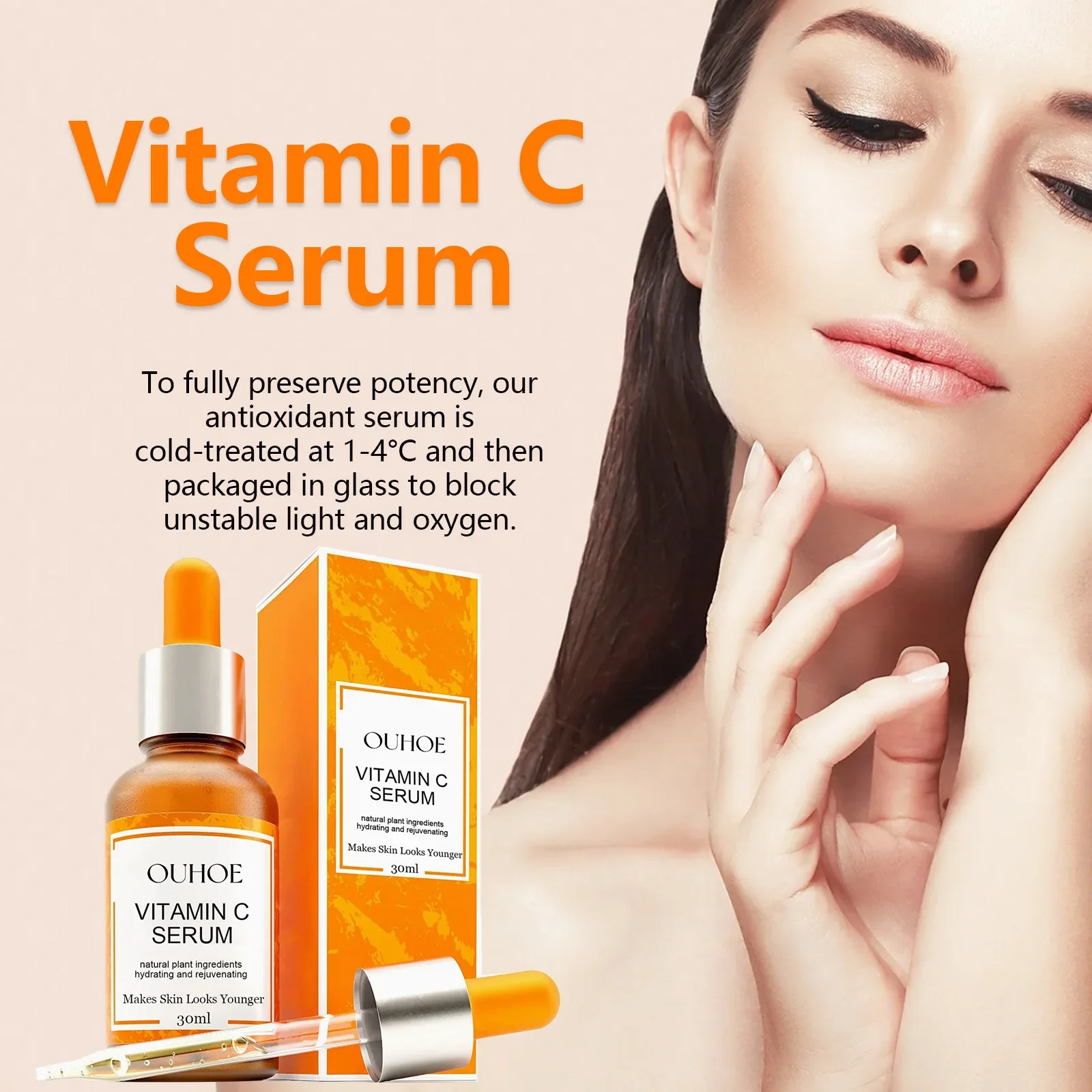 Ouhoe Vitamin C Face Essence for Reducing Fine Lines and Firming Facial Skin Anti-Aging Serum Moisturizing Facial Care Essence
Ouhoe Vitamin C Face Essence for Reducing Fine Lines and Firming Facial Skin Anti-Aging Serum Moisturizing Facial Care Essence
