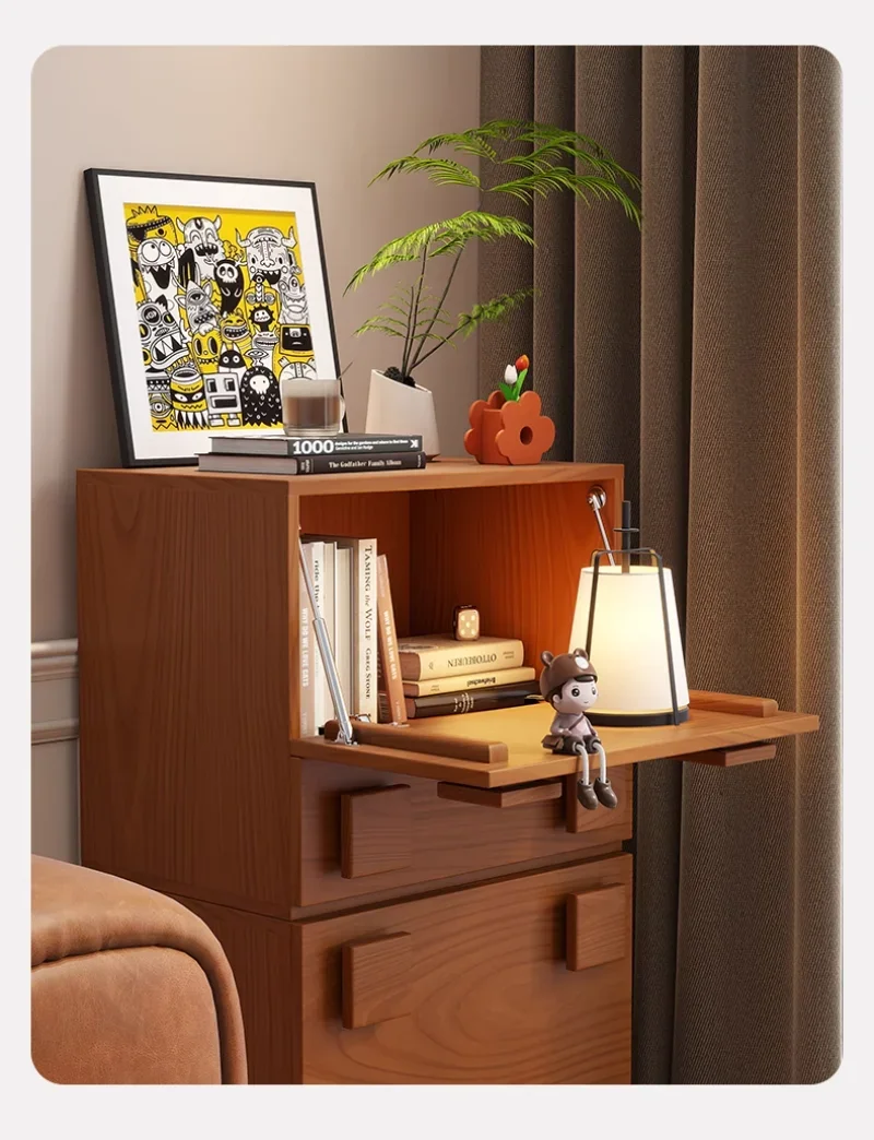 Medieval Double-layer Storage Cabinet, Retro Style Solid Wood Carmen Cabinet, Living Room TV Cabinet, Bedroom Bedside Table Medieval Double-layer Storage Cabinet, Retro Style Solid Wood Carmen Cabinet, Living Room TV Cabinet, Bedroom Bedside Table