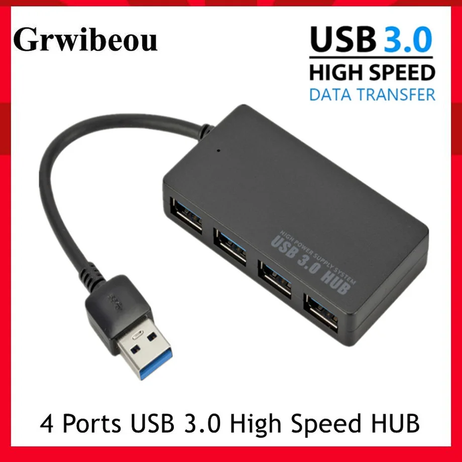 

Grwibeou High Speed USB 3.0 HUB Multi USB Splitter 4 Ports Expander Multiple USB Expander Computer Accessories For Laptop PC