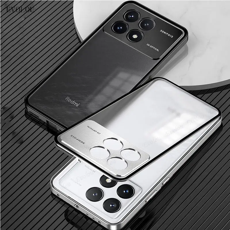 Противоударный чехол для телефона Xiaomi Redmi K70 Pro K70E, Ультратонкий бампер из алюминиевого сплава с металлической рамой + задняя крышка из закаленного стекла
Противоударный чехол для телефона Xiaomi Redmi K70 Pro K70E, Ультратонкий бампер из алюминиевого сплава с металлической рамой + задняя крышка из закаленного стекла