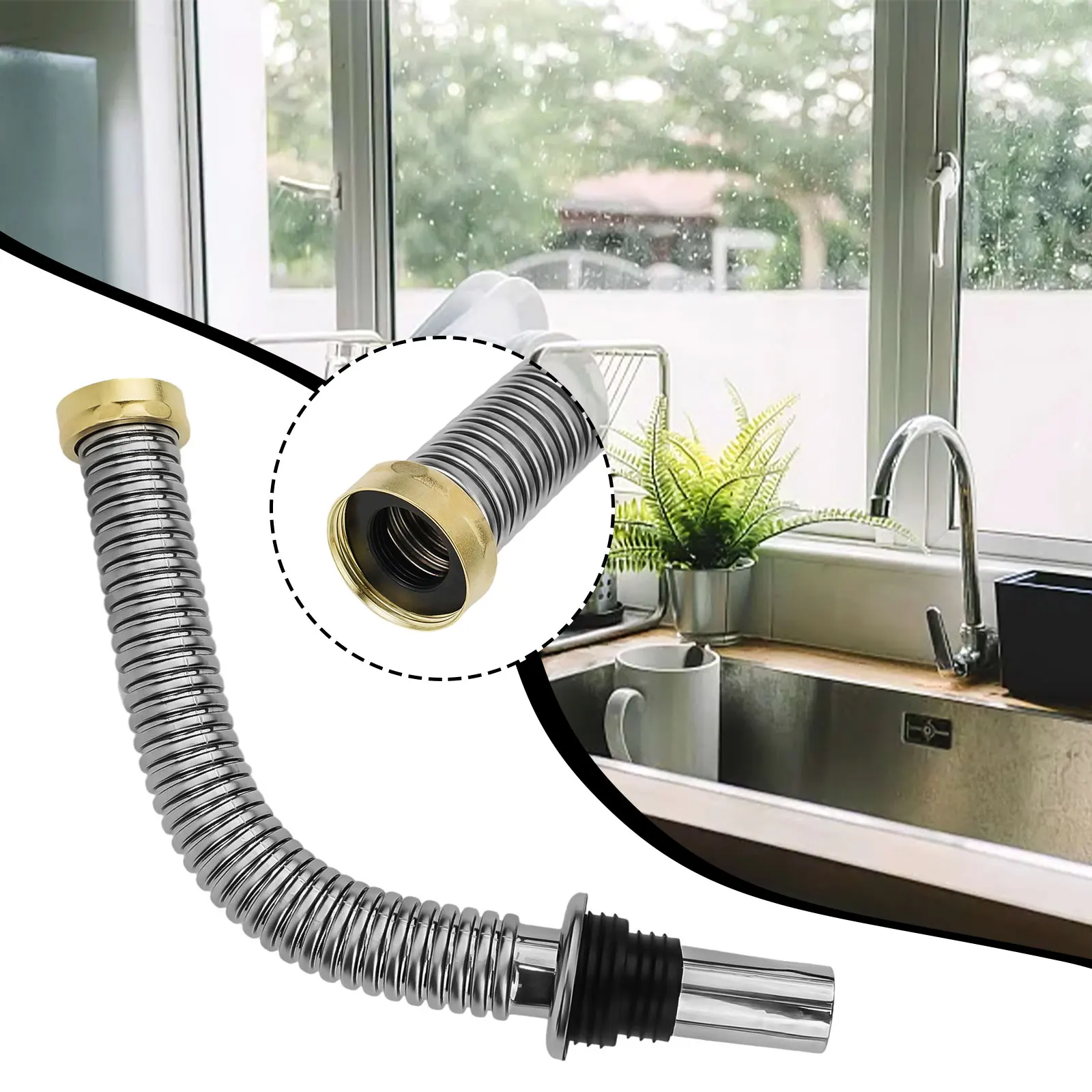 Premium Solution for Your Sink Stainless Steel Sink Siphon Waste Drain Hose Flexible Pipe 40/60cm Length Silver
Premium Solution for Your Sink Stainless Steel Sink Siphon Waste Drain Hose Flexible Pipe 40/60cm Length Silver