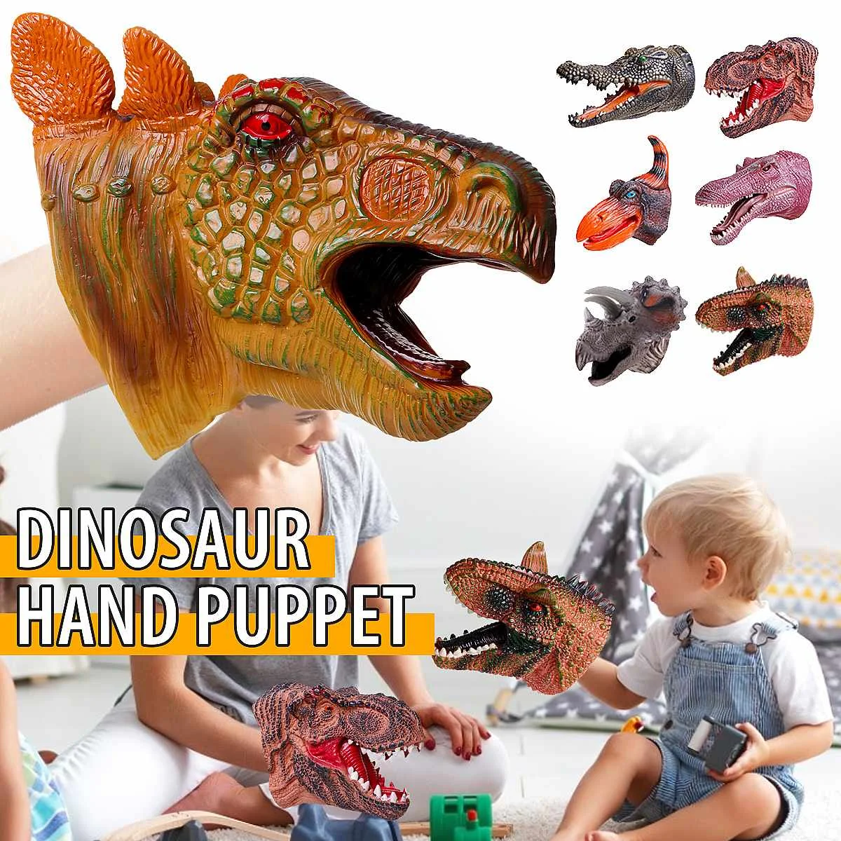 Dinosaur Hand Puppet Toys Soft Vinyl Rubber Animal Head Hand Puppet Figure Toys Gloves Model Gift For Halloween Toys
Dinosaur Hand Puppet Toys Soft Vinyl Rubber Animal Head Hand Puppet Figure Toys Gloves Model Gift For Halloween Toys