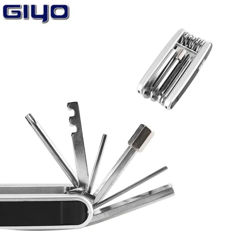 

GIYO Bicycle Professional Maintenance Toolset 13 in 1 Outdoor Sports PT-01 Multi-function Folding Tools Repair Tool
