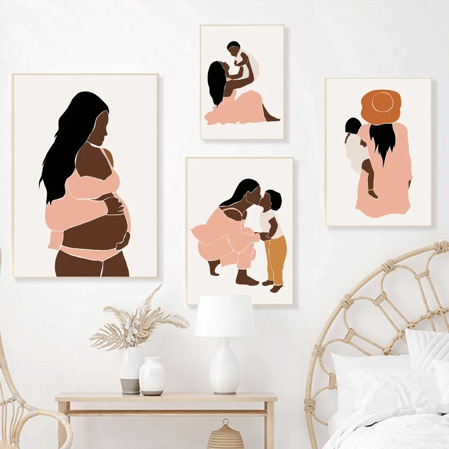 Boho Abstract Pregnant Woman Parent-Child Wall Art Canvas Painting Nordic Posters And Prints Wall Pictures For Living Room Decor
Boho Abstract Pregnant Woman Parent-Child Wall Art Canvas Painting Nordic Posters And Prints Wall Pictures For Living Room Decor
