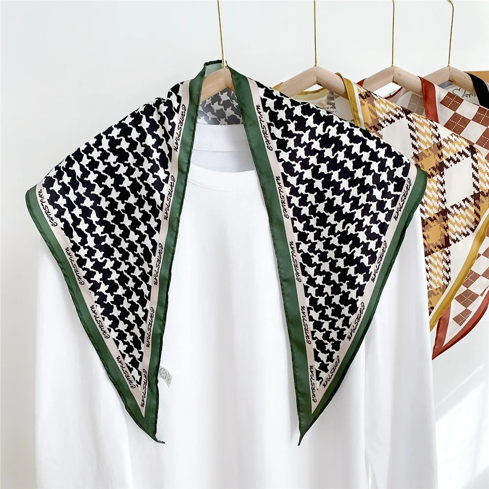 

65*65*100cm Triangle Print Sunscreen Shawl Scarf Decoration Fake Detachable Collar Women Girl Dress Accessories Bandanas Turban