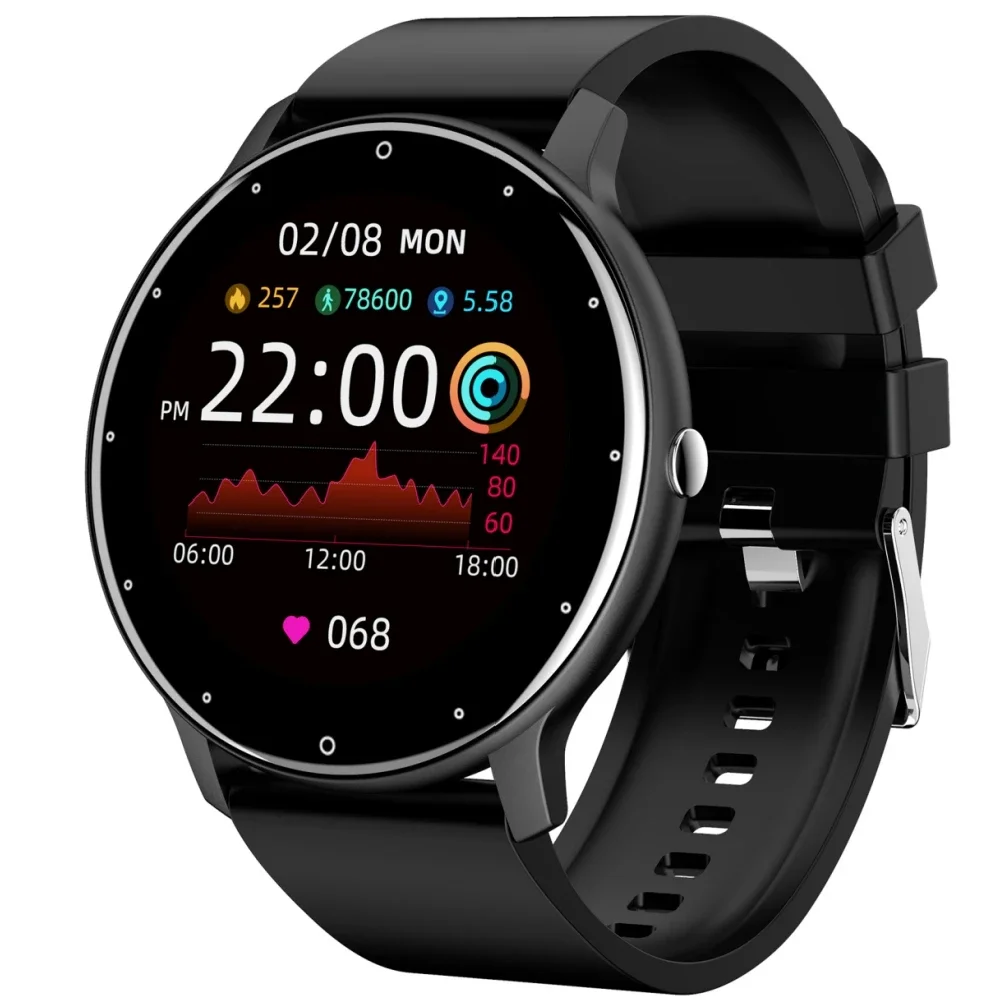

smvp Pro Round Screen Smart Watch IP67 Waterproof Sports Fitness Pedometer Heart Rate, Blood Pressure, Sleep Health Monitoring