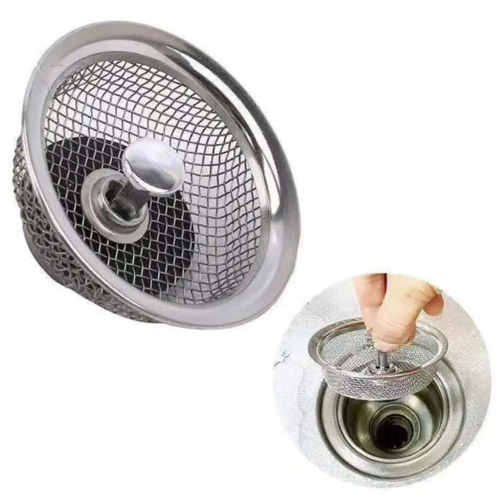 Stainless Steel Sink Strainer Waste Disposer Outfall Strainer Sink Filter Hair Sewer Outfall Kitchen Accessories Kitchen Tool
Stainless Steel Sink Strainer Waste Disposer Outfall Strainer Sink Filter Hair Sewer Outfall Kitchen Accessories Kitchen Tool