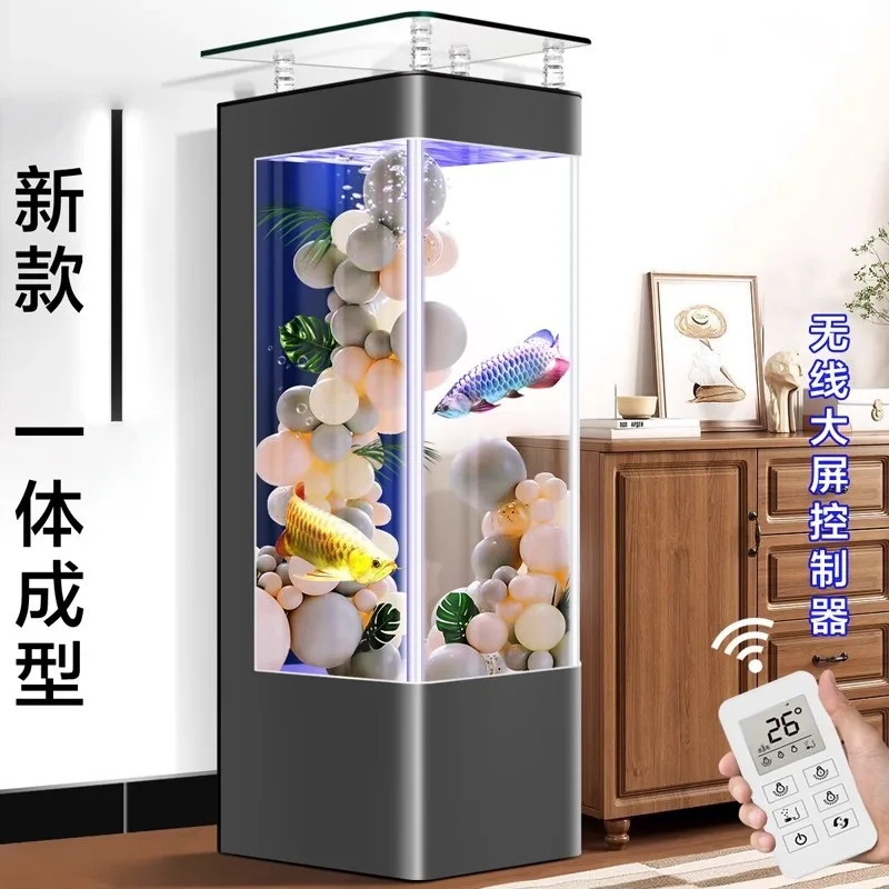 Fish Tank Living Room Small Integrated Change Water Back Filter Floor Vertical TV Cabinet next to Globe
Fish Tank Living Room Small Integrated Change Water Back Filter Floor Vertical TV Cabinet next to Globe