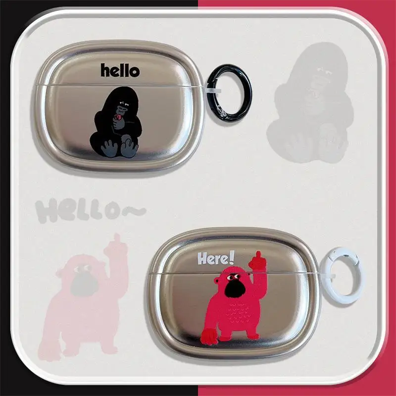 

Funny Word Hello Here Case For Airpods 3 Case,Plating Silicone Earphone Cover Case For Airpods 1/2 Case/For Airpods Pro Case