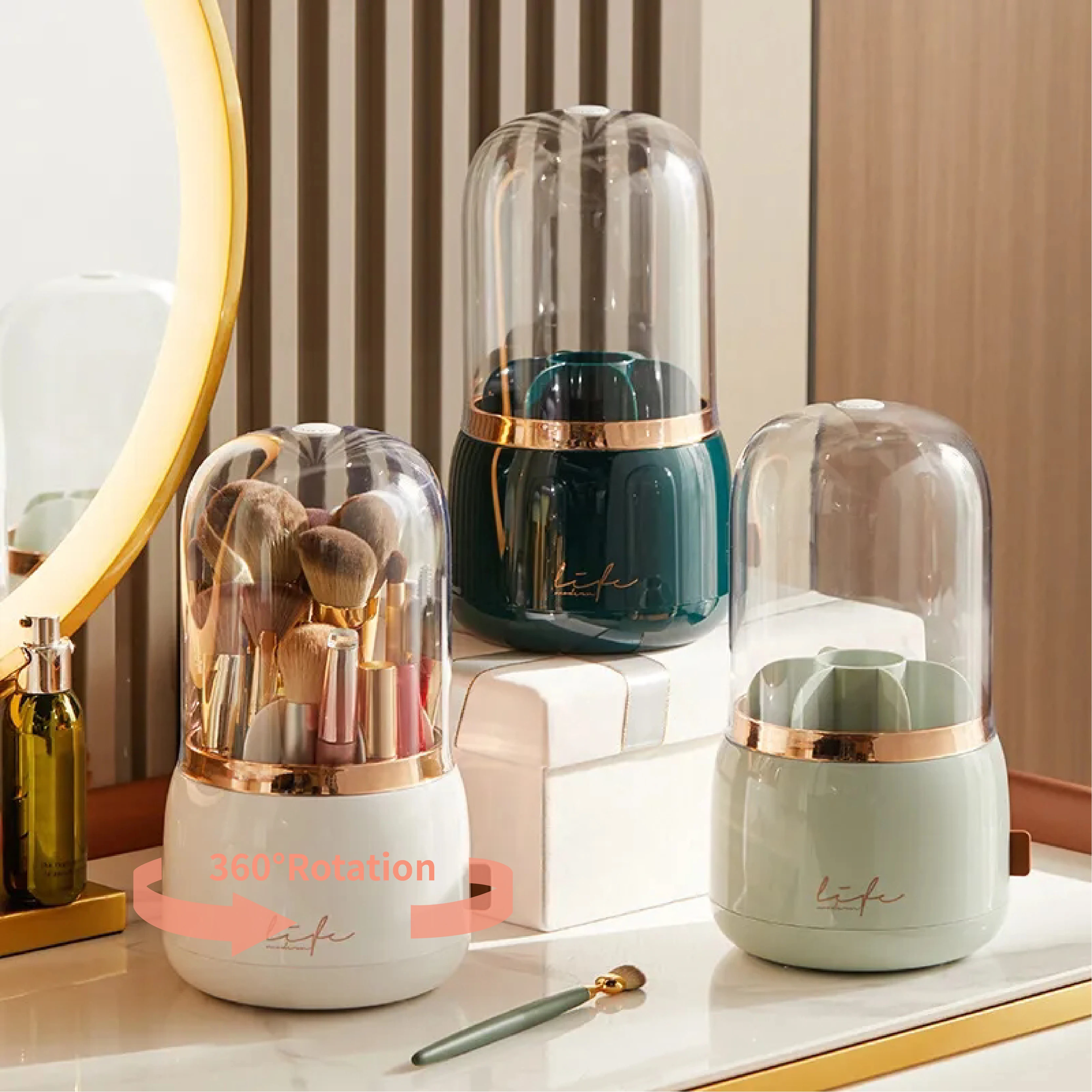 Desktop Makeup Brushes Storage Box Portable 360° Rotating Cosmetic Holder Lipstick Eyebrow Pencil Organizer Transparent
Desktop Makeup Brushes Storage Box Portable 360° Rotating Cosmetic Holder Lipstick Eyebrow Pencil Organizer Transparent