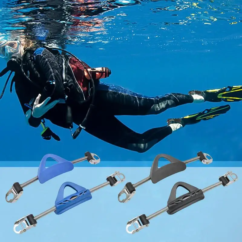 

Diving Fin Strap Adjustable 1Pair Stainless Steel Spring Fin Straps Heel Fin Strap Quick Release Buckle Dive Accessories For