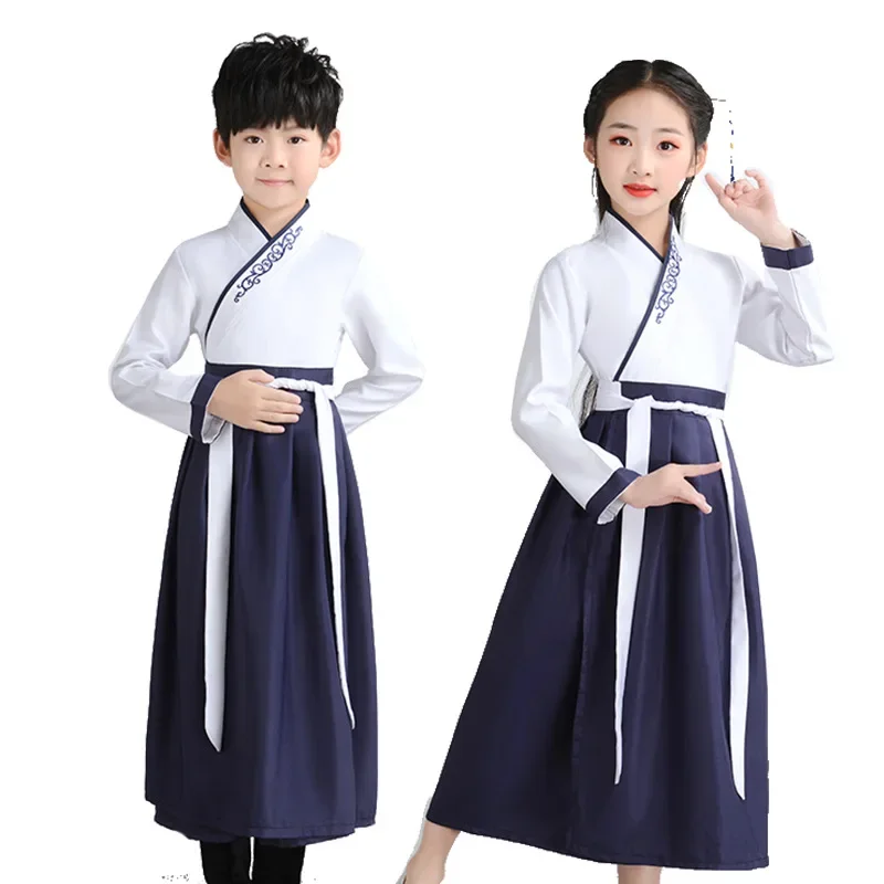Chinese Children Team Dance Costumes for Boys Traditional Kids Autumn Hanfu Tang Suit Stage Performance Kimono Skirts
Chinese Children Team Dance Costumes for Boys Traditional Kids Autumn Hanfu Tang Suit Stage Performance Kimono Skirts