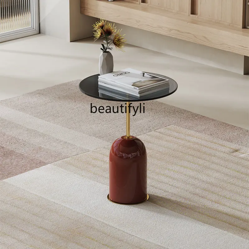yj Light Luxury Side Table Living Room Simple Modern Red Baking Varnish Advanced Artistic Sense Glass Side Table Side Table
yj Light Luxury Side Table Living Room Simple Modern Red Baking Varnish Advanced Artistic Sense Glass Side Table Side Table