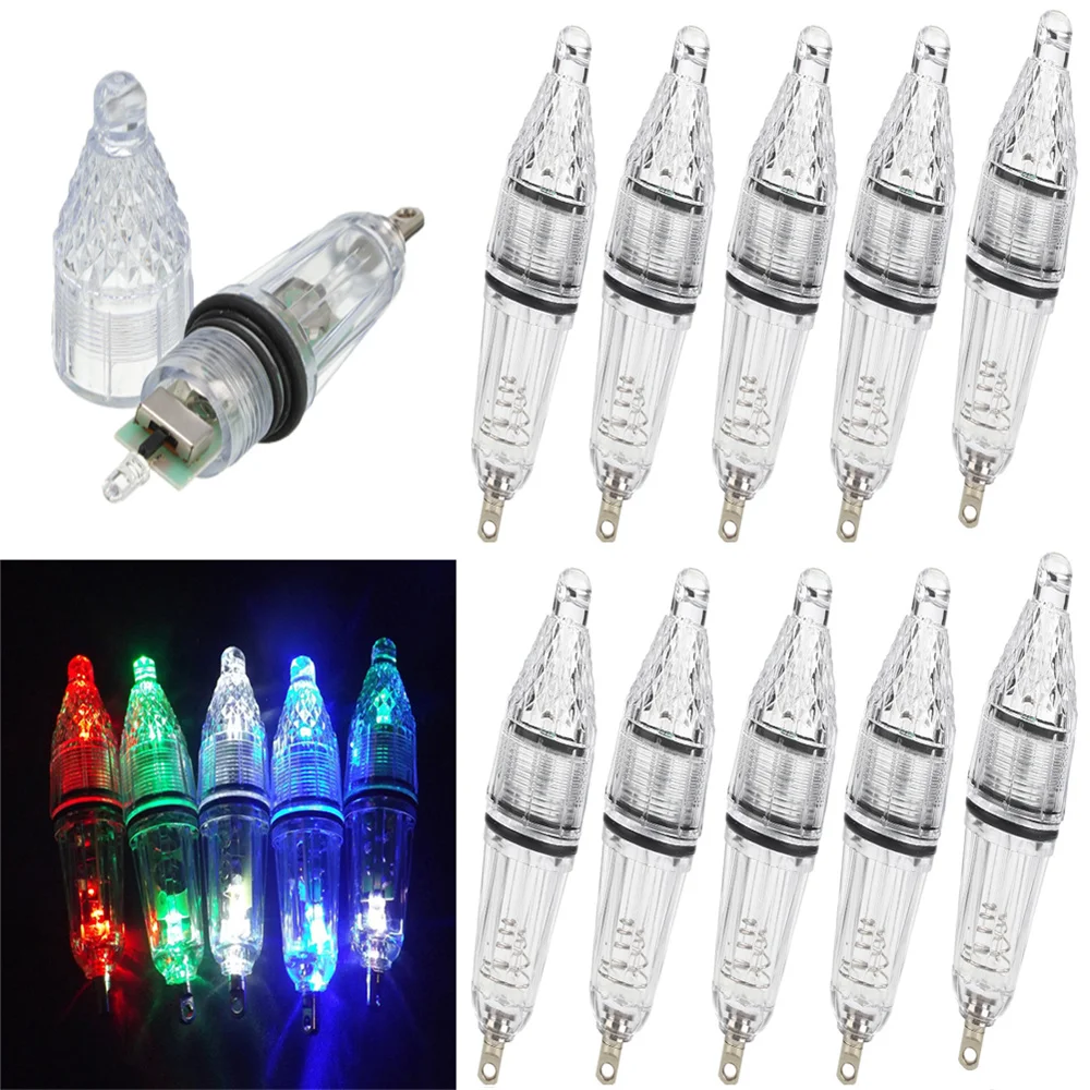 10Pcs/lot 12cm Deep Drop Underwater Fish Attracting Lure LED Fishing Flash Light Bait Blue Green Multicolor Red Whtie Lighting
10Pcs/lot 12cm Deep Drop Underwater Fish Attracting Lure LED Fishing Flash Light Bait Blue Green Multicolor Red Whtie Lighting