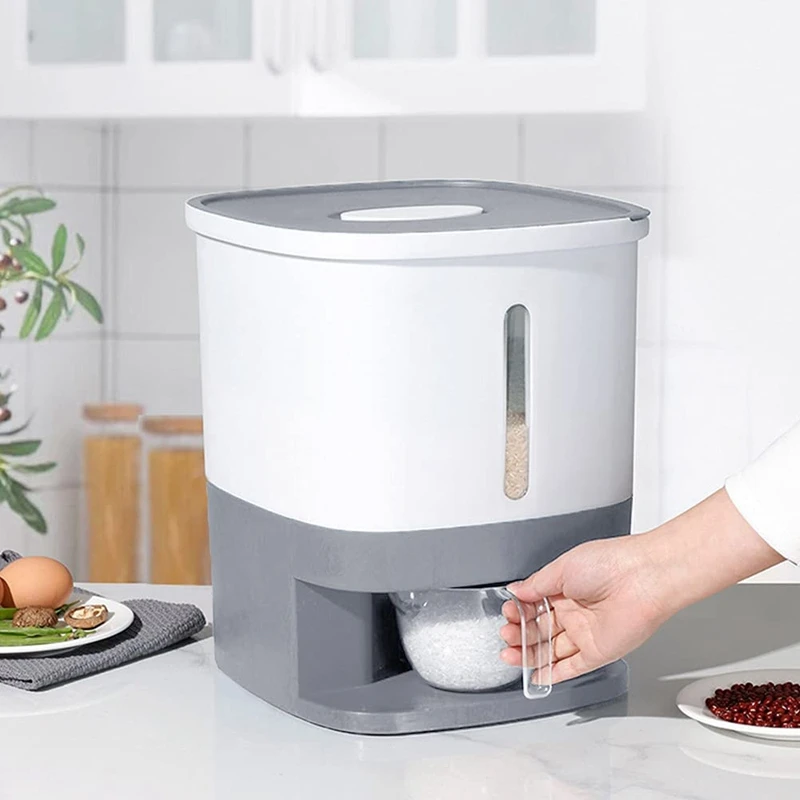 New Airtight Rice Dispenser Cereal Container Bin Measuring Cup 22 Lbs Rice Dry Food Storage Container Food Dispenser
New Airtight Rice Dispenser Cereal Container Bin Measuring Cup 22 Lbs Rice Dry Food Storage Container Food Dispenser