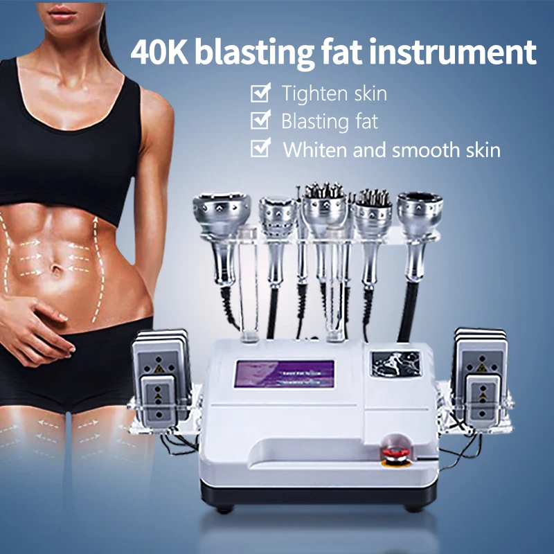 

Salon use 8 In 1 Vacuum R Handle 40k Ultrasonic Fat Cavitation Cellulite Reduction Liposuction Weight Loss Slimming Machine Spa