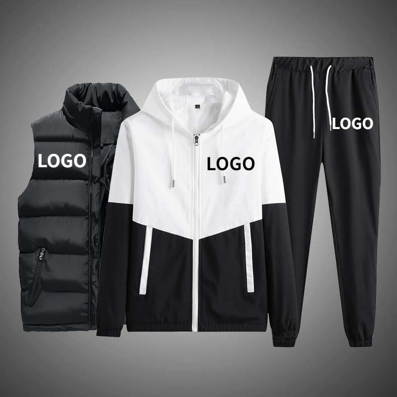 Custom LOGO Men 3 Piece Sets Brand Patchwork Zipper Cardigan Pants Jacket Hip Hop Fitness Streetwear Male Tracksuit Dropshipping
Custom LOGO Men 3 Piece Sets Brand Patchwork Zipper Cardigan Pants Jacket Hip Hop Fitness Streetwear Male Tracksuit Dropshipping