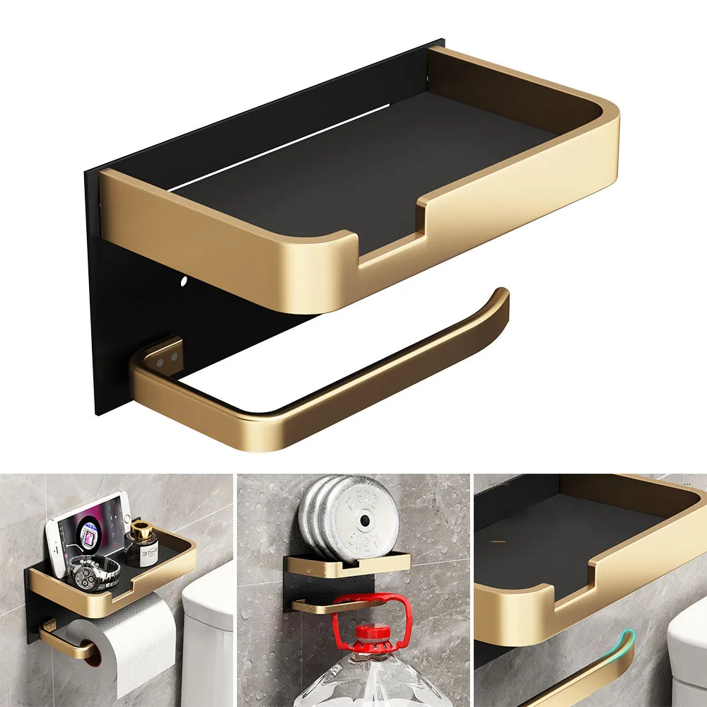 Paper Rack Wall Mounted Space Aluminum Roll Rack Mobile Phone Storage Towel Rack Paper Towel Box Bathroom Accessories Home
Paper Rack Wall Mounted Space Aluminum Roll Rack Mobile Phone Storage Towel Rack Paper Towel Box Bathroom Accessories Home