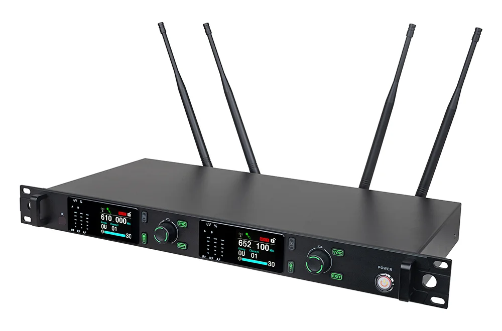 Leicozic True Diversity Microfono Wireless Professional Stage Microphone UHF With Spectrum Analyzer 10/30mW EU/US/UK Plug AD4D-X Leicozic True Diversity Microfono Wireless Professional Stage Microphone UHF With Spectrum Analyzer 10/30mW EU/US/UK Plug AD4D-X