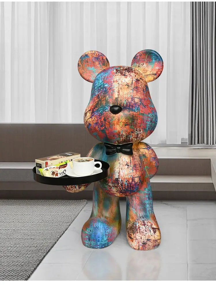 Home Decor Creative Doll Bear Floor Ornament Living Room Trend Soft Decoration Welcome Reception Storage Tray Animal Statue Gift Home Decor Creative Doll Bear Floor Ornament Living Room Trend Soft Decoration Welcome Reception Storage Tray Animal Statue Gift