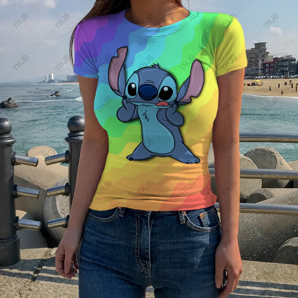 T Shirt Women Disney Stitch Print Cartoon Harajuku Feamle T shirts Casual Tops Short Sleeves Tees Women Clothing 2023Y2K
T Shirt Women Disney Stitch Print Cartoon Harajuku Feamle T shirts Casual Tops Short Sleeves Tees Women Clothing 2023Y2K