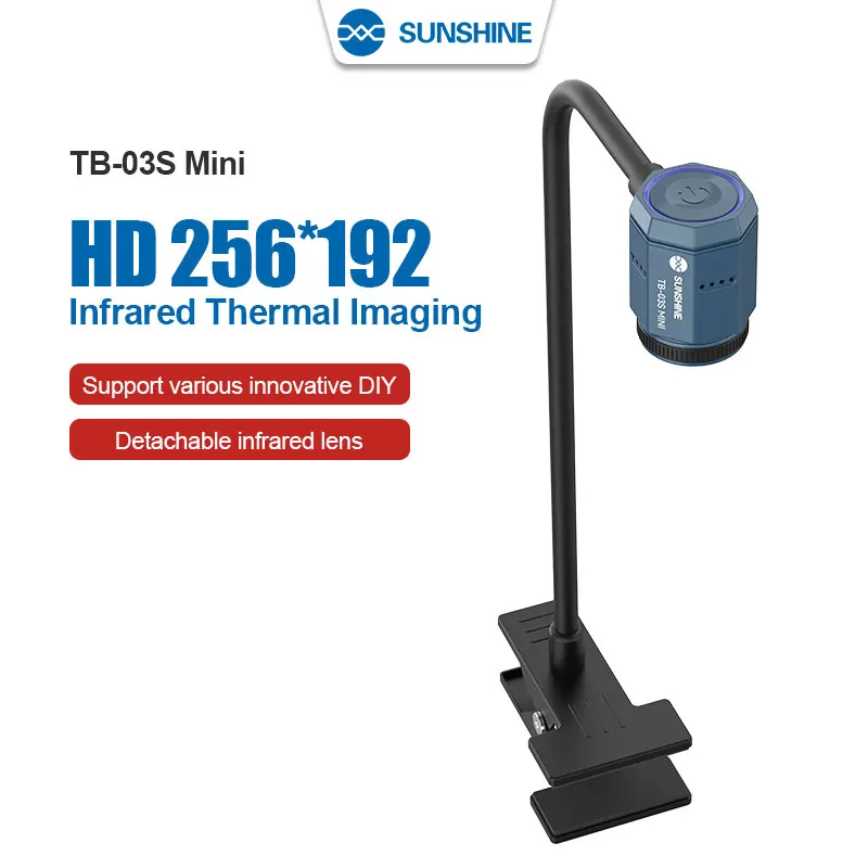 SUNSHINE TB-03S мини инфракрасное тепловизионное изображение съемный инфракрасный объектив HD тепловизионное изображение точное местоположение неисправности HD 256*192
SUNSHINE TB-03S мини инфракрасное тепловизионное изображение съемный инфракрасный объектив HD тепловизионное изображение точное местоположение неисправности HD 256*192