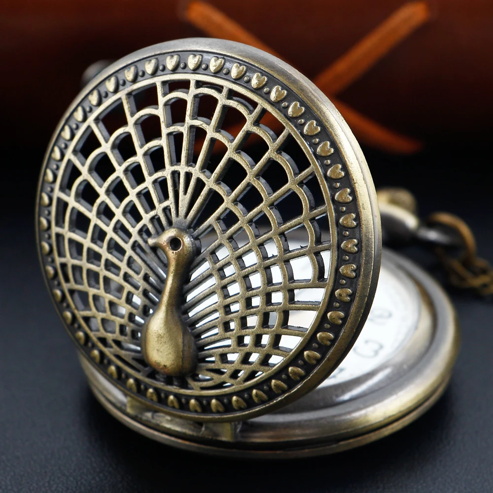 Unique and Exquisite Hollow Peacock Open Screen Quartz Pocket Watch Steam Punk Vintage Necklace Pendant Fob Chain Clock Gift
Unique and Exquisite Hollow Peacock Open Screen Quartz Pocket Watch Steam Punk Vintage Necklace Pendant Fob Chain Clock Gift