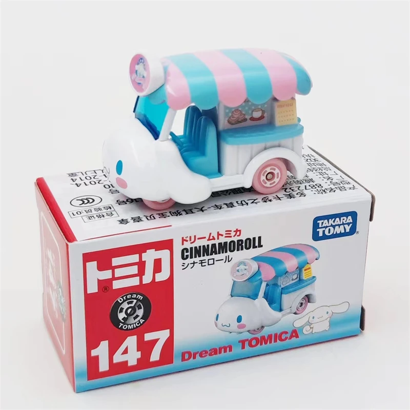 

TAKARA TOMY Tomica Sanrio Cinnamoroll Coffee Vending Cart Alloy Model 1:60 Scale Car Simulation Car Model Ornaments Boy Toy Gift