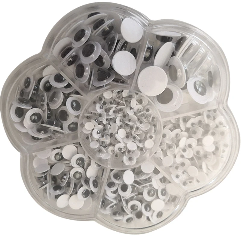 700 Pieces Round Wiggle Googly Eyes With Self Adhesive DIY Scrapbooking Crafts Toy Accessories Assorted Sizes
700 Pieces Round Wiggle Googly Eyes With Self Adhesive DIY Scrapbooking Crafts Toy Accessories Assorted Sizes