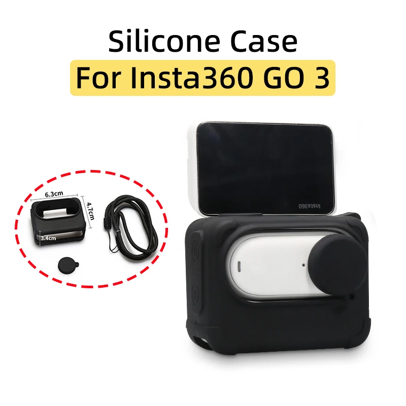 For Insta360 GO 3 Sports Camera SiLicone Case Anti-scratch Protective Cover Lens Cap Anti-fall Lanyard Wrist Rope Accessories
For Insta360 GO 3 Sports Camera SiLicone Case Anti-scratch Protective Cover Lens Cap Anti-fall Lanyard Wrist Rope Accessories