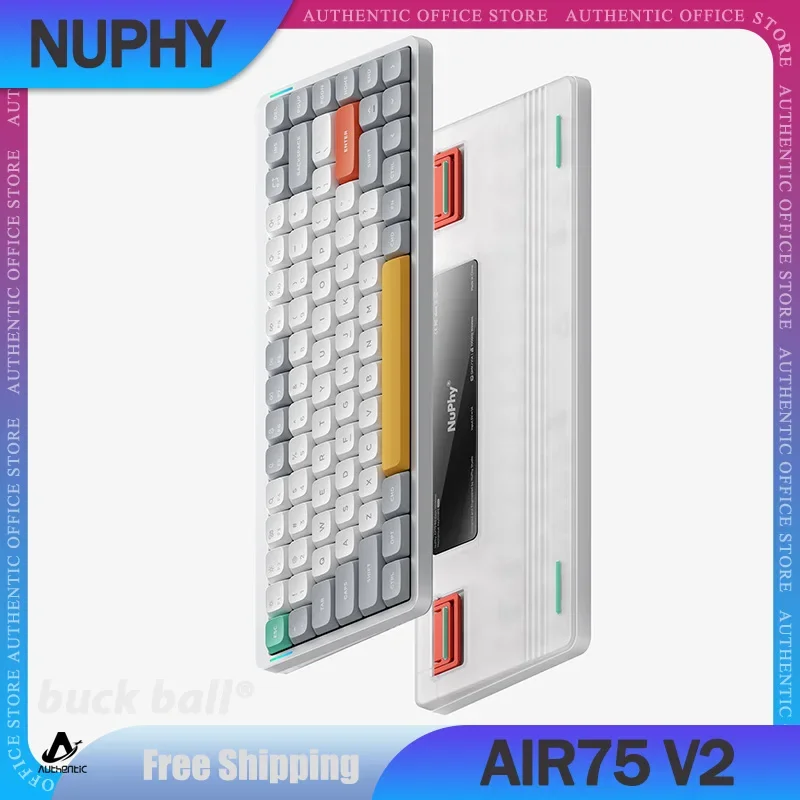 

NuPhy Air75 V2 Mechanical Keyboard 3Mode 2.4G Bluetooth Wireless Keyboard Hot-Swap RGB Backlit Low Switch Gaming Keyboard Gifts