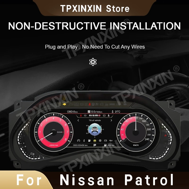12.3" Carplay Smart Dashboard For Nissan Patrol Y62 LCD Virtual Digital Instrument Cluster GPS Navi Compass Odometer Speedometer
12.3" Carplay Smart Dashboard For Nissan Patrol Y62 LCD Virtual Digital Instrument Cluster GPS Navi Compass Odometer Speedometer