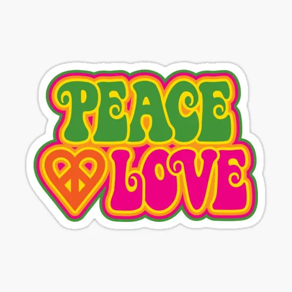 

Автомобильные наклейки Peace And Love, 5 шт., наклейки для комнаты, Декор, милое окно, детский мультяшный Забавный холодильник, искусство, мотоцикл, ноутбук, домашняя стена
