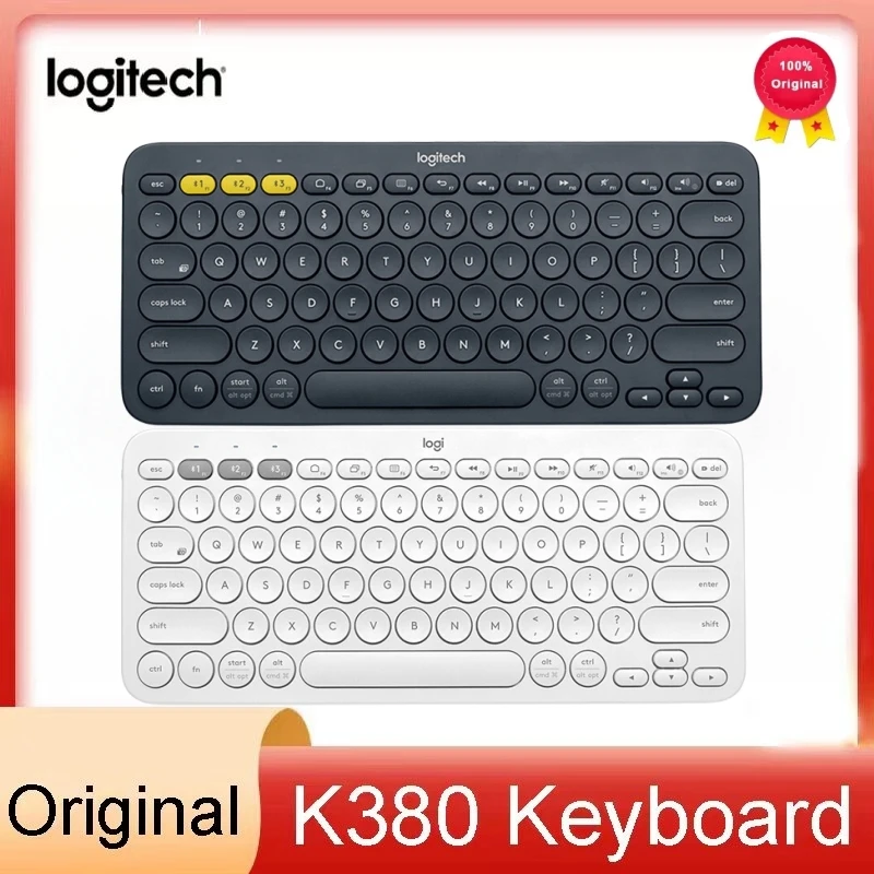 

Logitech K380 wireless keyboard and mouse, Bluetooth device, mute, black and white