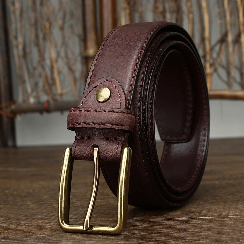 For Men Classic Quality Belt Vintage Cowhide Men's Belt Alloy Pin Buckle Natural Leather Non-layered Jeans Belt Used
For Men Classic Quality Belt Vintage Cowhide Men's Belt Alloy Pin Buckle Natural Leather Non-layered Jeans Belt Used