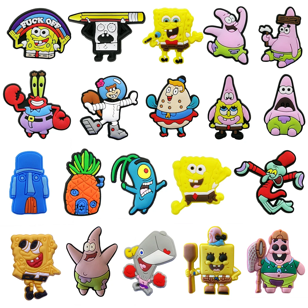 1pcs Cartoon SpongeBob SquarePants Croc Shoe Charms PVC Accessories DIY Shoe Decoration For Croc JIBZ Kids X-mas Gifts Wholesale
1pcs Cartoon SpongeBob SquarePants Croc Shoe Charms PVC Accessories DIY Shoe Decoration For Croc JIBZ Kids X-mas Gifts Wholesale