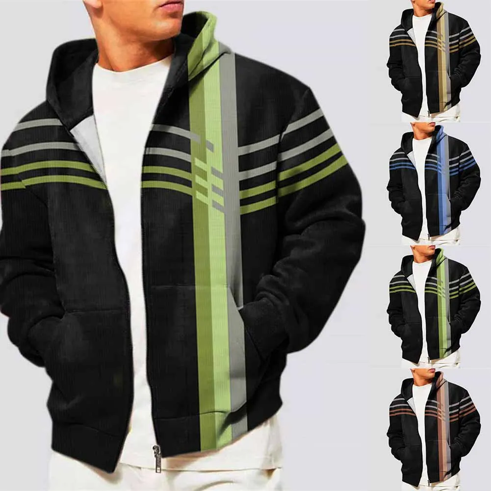 Men Long Sleeve Hooded Sweatshirt Zip Up Athletic Sports Hoodies Outwear Coat Striped Pattern Autumn Winter Coat
Men Long Sleeve Hooded Sweatshirt Zip Up Athletic Sports Hoodies Outwear Coat Striped Pattern Autumn Winter Coat