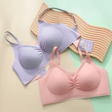 Wasteheart Women Fashion Black Skin Wireless Female Bras Push Up Padded Wire Free One-Piece Bra Padded Cup A B C Underwear 
Wasteheart Women Fashion Black Skin Wireless Female Bras Push Up Padded Wire Free One-Piece Bra Padded Cup A B C Underwear