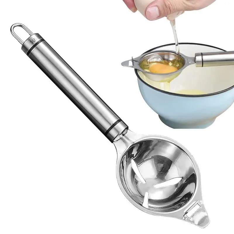 Egg Yoke Separator Portable Whites And Yolk Strainer Divider Stainless Steel Egg Liquid Filter Kitchen Gadget Accessories
Egg Yoke Separator Portable Whites And Yolk Strainer Divider Stainless Steel Egg Liquid Filter Kitchen Gadget Accessories