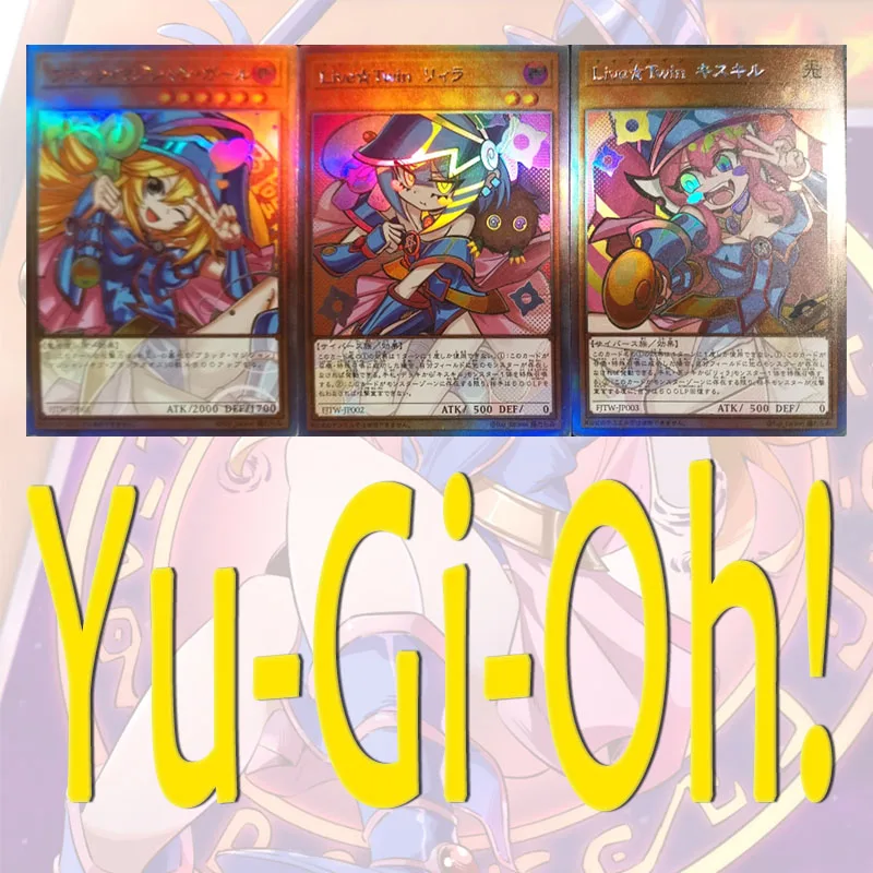 

Anime Yu-Gi-Oh DIY homemade Black Magician Girl pattern Set of cards Game Collection boy surprise Birthday Christmas gifts