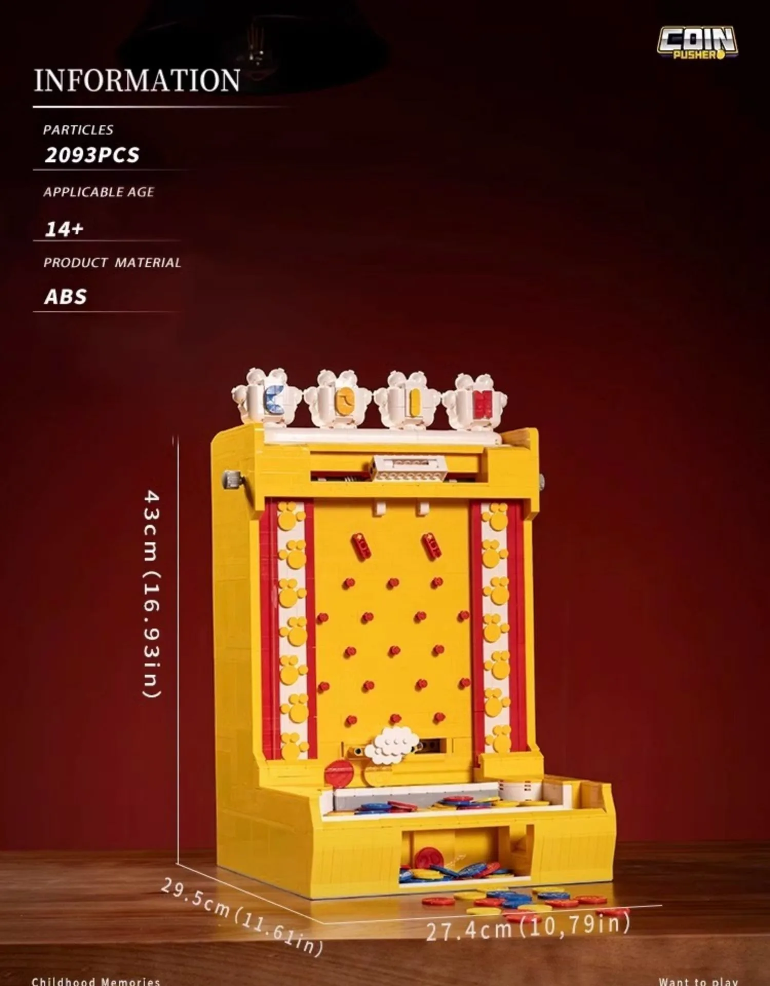 MOC Electric Coin Pusher Building Blocks Creative Game Machine Assembly Children's Model Toy Desktop Decoration Gift Set 2093PCS MOC Electric Coin Pusher Building Blocks Creative Game Machine Assembly Children's Model Toy Desktop Decoration Gift Set 2093PCS