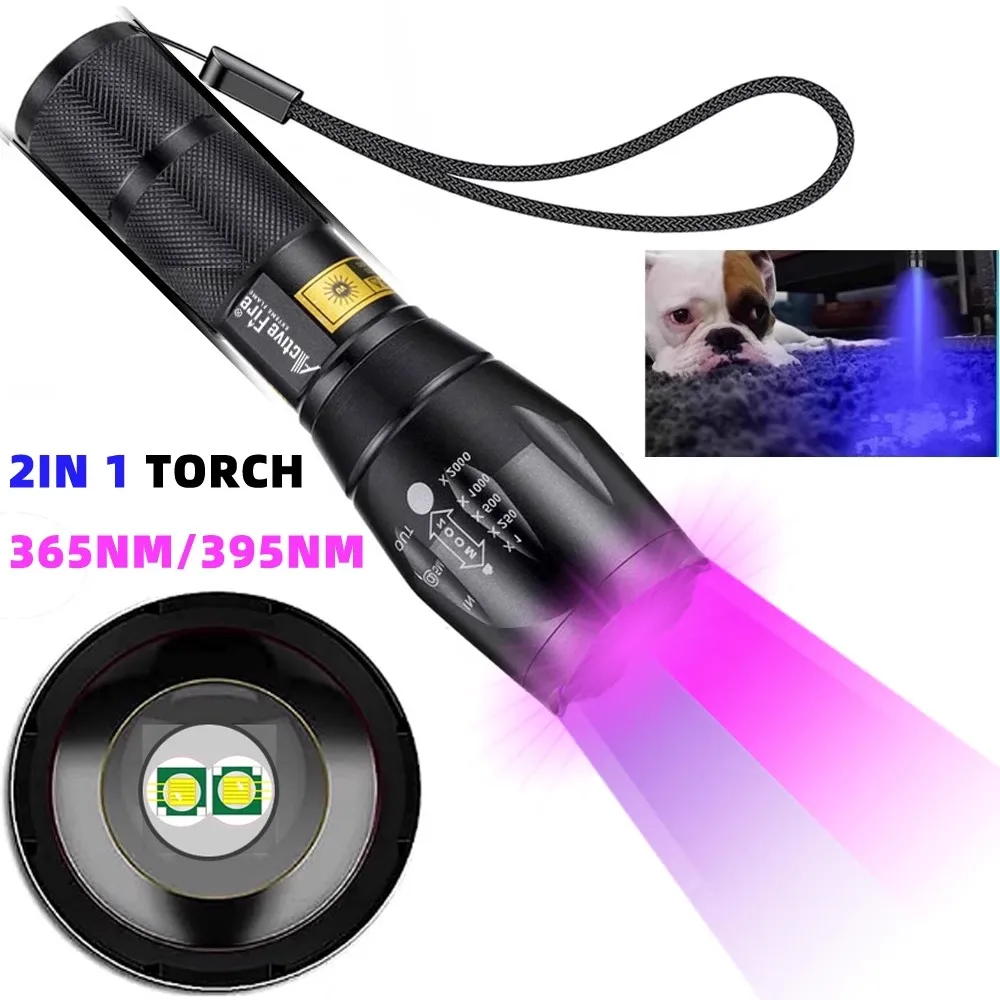 Ziguang 365 395 dual light source focusing flashlight E17 aluminum alloy retractable waterproof battery charging
Ziguang 365 395 dual light source focusing flashlight E17 aluminum alloy retractable waterproof battery charging